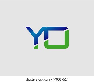 YO letter logo. Vector illustration
