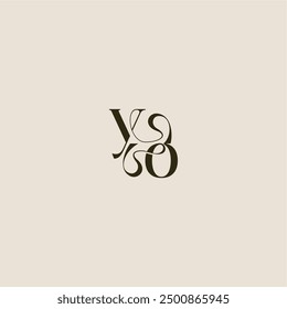 YO letter luxurious concept elegant wedding dynamic line monogram logo