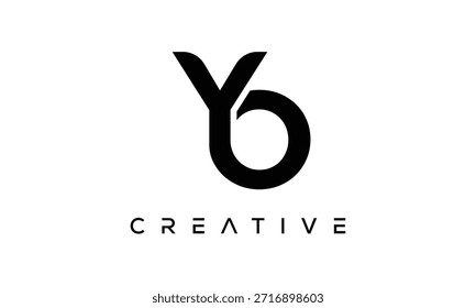 YO-Letter-Monogramm-Logo für moderne kreative Markenidentität