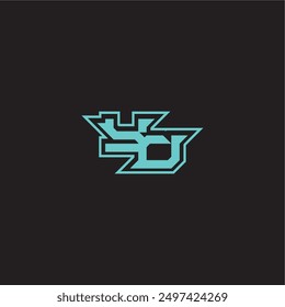 YO letter sporty and bold concept blue esport dynamic gaming monogram logo