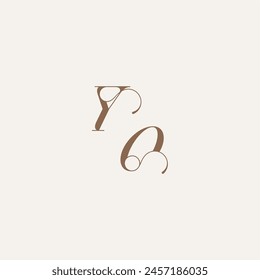 YO letter wedding concept design ideas Luxury and Elegant initial monogram logo