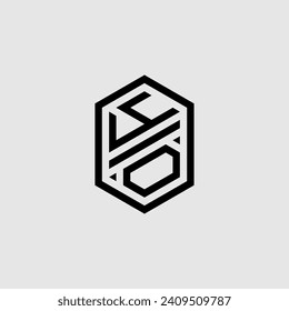 YO line geometric monogram with high quality professional design that will print well