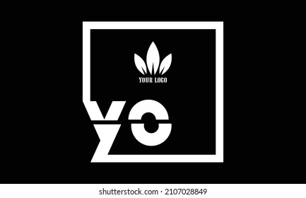 YO Logo Design Template Vector monogram. Modern letters YO. 