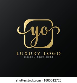 YO Logo Design Vector Template. Initial Luxury Letter YO Vector Illustration