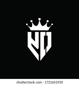 YO logo monogram emblem style with crown shape design template