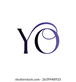 YO logo utilizes a clean negative space concept for effective corporate branding needs. This modern vector graphic delivers high impact for business identity and ensures editable customization for various creative projects, allowing you to showcase your professional commitment to quality and innovation through a simple and powerful design.