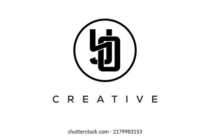 YO monogram. eye-catching Typographic logo design with circle, very creative stylish lettering logo icon for your business and company