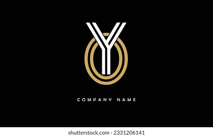 YO, OY Abstrakte Buchstaben Logo Monogramm