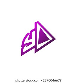 YO Premium emblem logo initial esport and gaming design concept