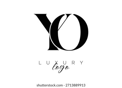 YO Serif Letter Monogramm Typografie Logo für elegante Premium-Branding-Identität