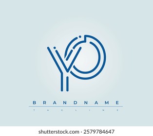 YO Technology Letter Logo Template. This tech letter logo is a graphic mark that uses letters to represent a technology company.