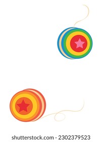 Yo yo toy.Vector illustration.Flat.world yo-yo day