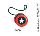 Yo Yo vector Flat Icon Design illustration. Symbol on White background EPS 10 File 