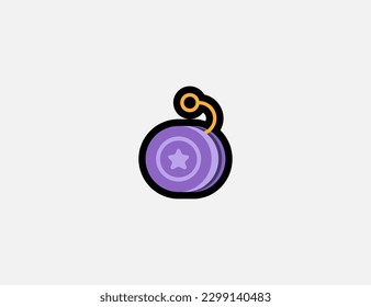 Yo Yo vector icon. Emoji illustration. Isolated Yo Yo toy vector emoticon