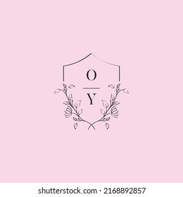 YO wedding logo letters in high quality professional design that will print well across any print media