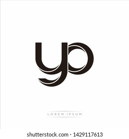 yo y o Initial Letter Split Lowercase Modern Monogram linked outline rounded logo