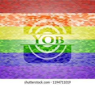 Yob lgbt colors emblem 