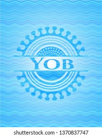Yob water wave representation emblem.