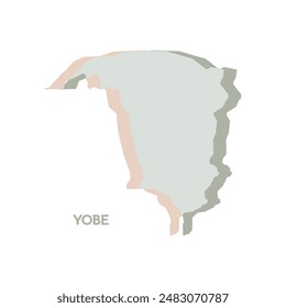 Yobe Map - World Map International vector template. Nigeria region silhouette vector illustration