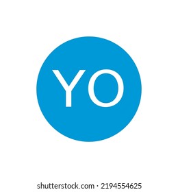 Yobit Token (YO) icon isolated on white background.