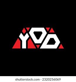 YOD triangle letter logo design with triangle shape. YOD triangle logo design monogram. YOD triangle vector logo template with red color. YOD triangular Simple, Elegant, and Luxurious Logo