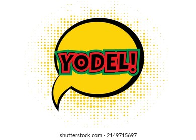 YODEL! Comic Speech 3d Text Style Effect Mockup High Resolution