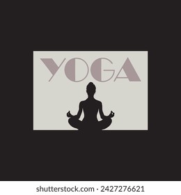 Yoga - Abstract fashion drawing and creative design for t-shirts, mugs, graphic tee, sweatshirt, cases, etc. Illustration in modern style for clothes.