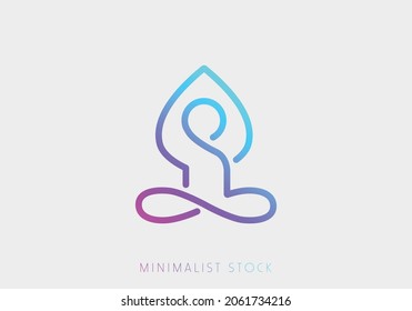 Yoga Abstract Icon Vector Logo Alphabet Monogram Illustration Initial Template letter for Business, Real Estate, Brand Identity, Company, Building. Professional Creative Luxury  Minimalist Design