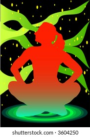 yoga abstract vector