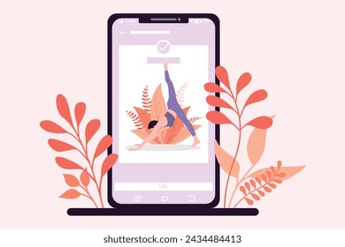 Yoga Activity Flat Design Illustration