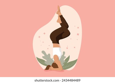 Yoga-Aktivität Flache Design-Illustration