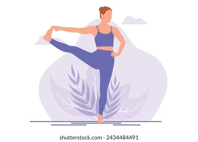 Yoga Activity Flat Design Illustration