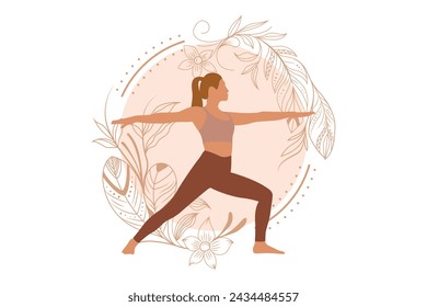 Yoga Activity Flat Design Illustration