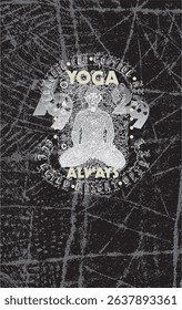 Yoga Always Liberty - A Retro-Inspired Meditation Poster