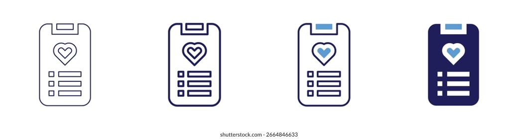 Yoga app icon in 4 different styles. Thin Line, Line, Bold Line, Duotone. Duotone style. Editable stroke.