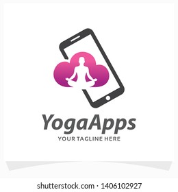 Yoga Application Logo Design Template