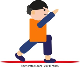 Ángulo de asana de yoga, ilustración, vector sobre un fondo blanco.