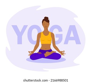 Yoga Asana Pose. International Yoga Day. Yoga Body Posture. Woman Practicing Yoga. Vector Illustration 