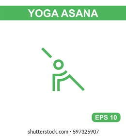 Yoga asana pose. Vector illustration