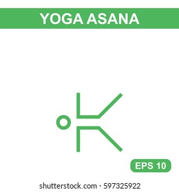 Yoga asana pose. Vector illustration