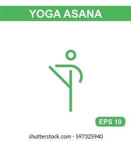 Yoga asana pose. Vector illustration