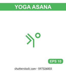 Yoga asana pose. Vector illustration
