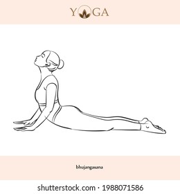 yoga asana poses with names vector illustration