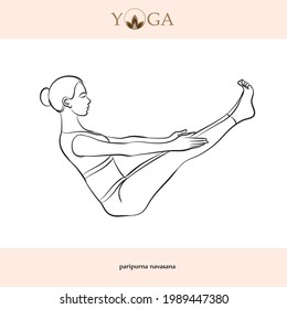 yoga asana poses with names vector illustration