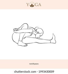 yoga asana poses with names vector illustration