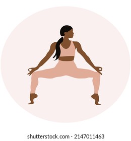 yoga asana sport logo girl