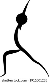 Yoga asanas simple line icon of a set. Vector EPS 10