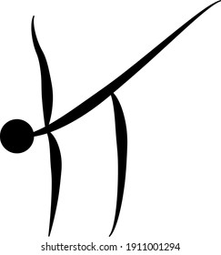 Yoga asanas simple line icon of a set. Vector EPS 10