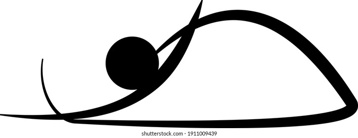 Yoga asanas simple line icon of a set. Vector EPS 10