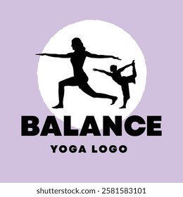 Yoga balance logo vector design